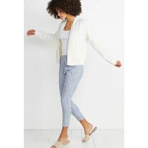 Marine Layer Women's Monica Pant in Blue Stripe Coastal Relaxed Pull-on Size S